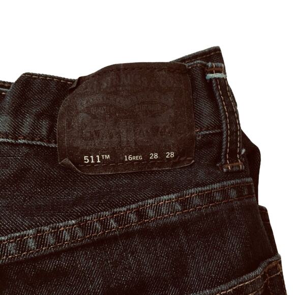 Levis 511 Straight Cut Blue Jeans Womans 16R 28x28 - Picture 2 of 4